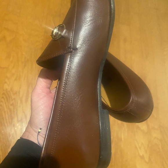 Gucci women’s Jordaan Sweet  Chestnut Leather Slip-On Loafers - Picture 7 of 10